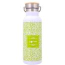 Edelstahl Thermoflasche mit Teesieb - weiß/grün (500 ml)